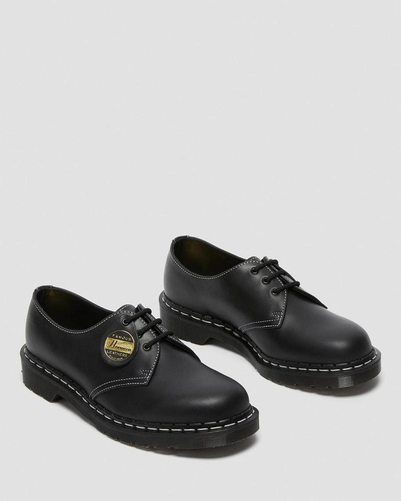 Dr Martens 1461 Made in England Cavalier Lær Oxford Sko Dame Svarte | Norge 43CTV